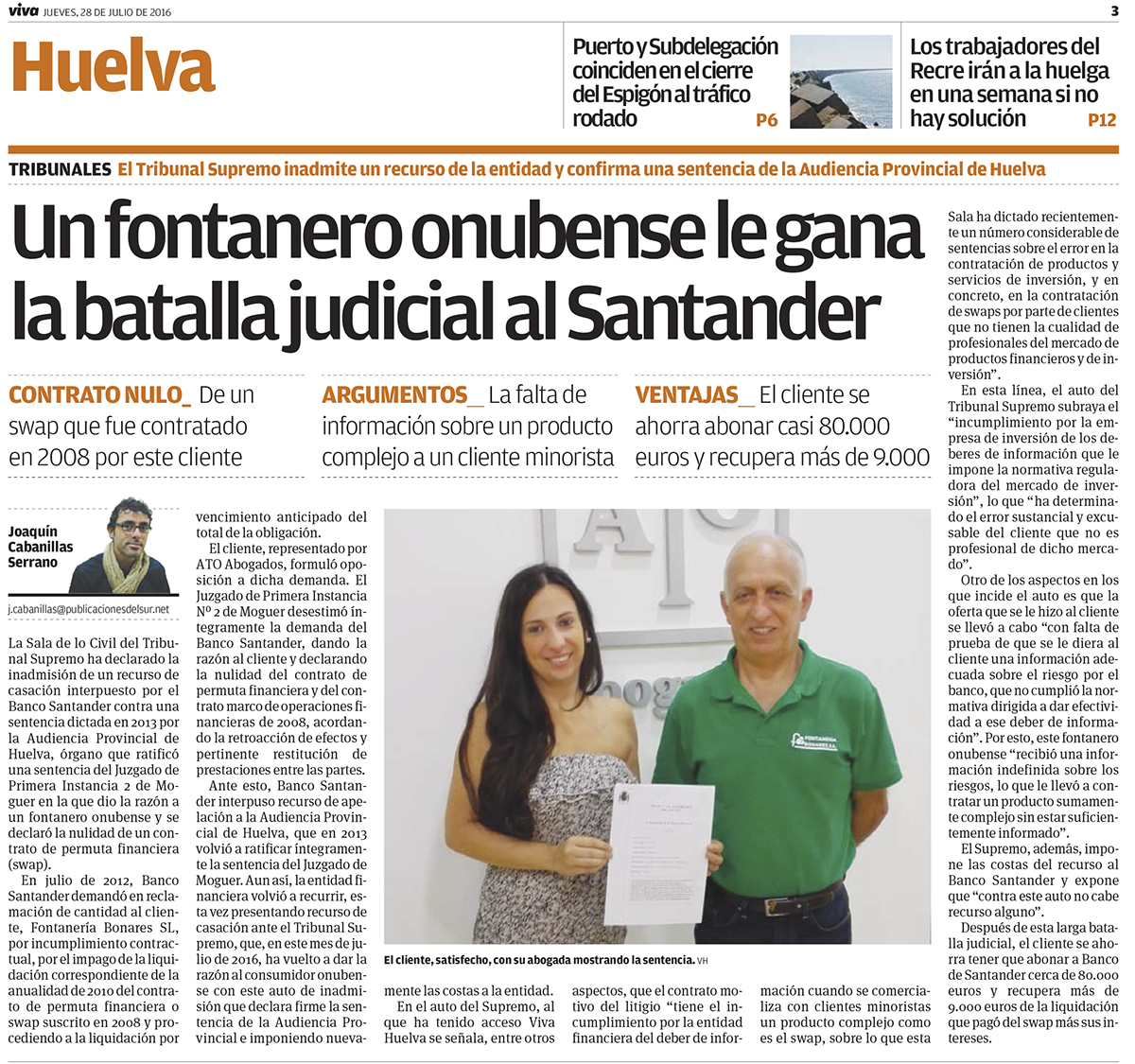 ato abogados tribunal supremo swap santander