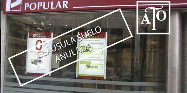 ato abogados clausula suelo condena popular AP-R436-16